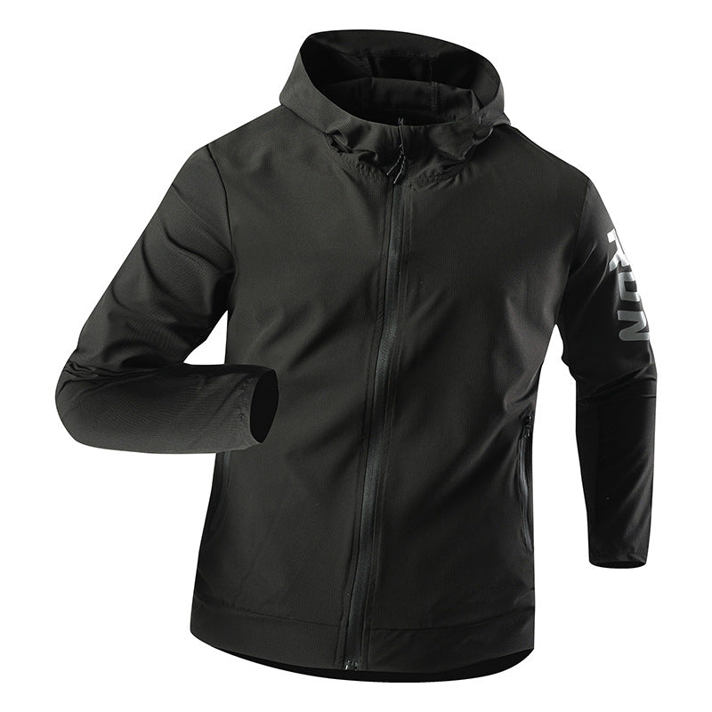 Herren Atemaktive Funktionsjacke mit verstellbarem Kragen