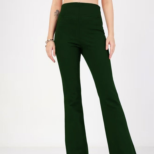 Damen Hochtaillierte Bootcut-Stretchhose mit figurformendem Oberschenkel und weitem Schlag Shop Nory