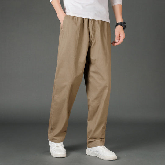 Herren Weite Baumwoll-Chinohose im Relaxed-Fit mit elastischem Komfortbund & verdeckten Eingriffstaschen Shop Nory