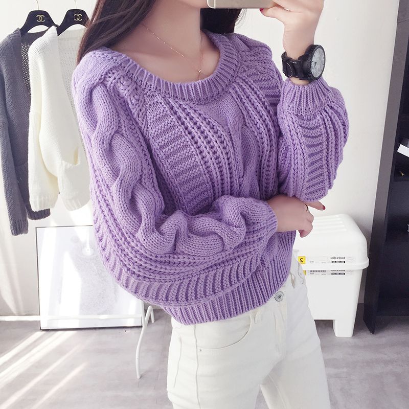 Damen Gemusterter Chunky Pullover Shop Nory