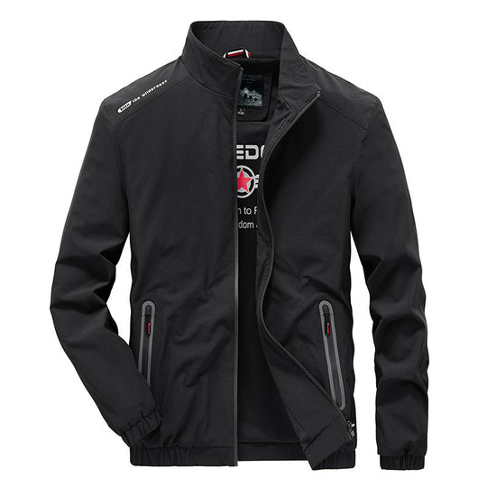 Herren leichte Softshell-Outdoorjacke mit Stehkragen wasserabweisender Oberfläche und Reißverschlusstaschen Shop Nory