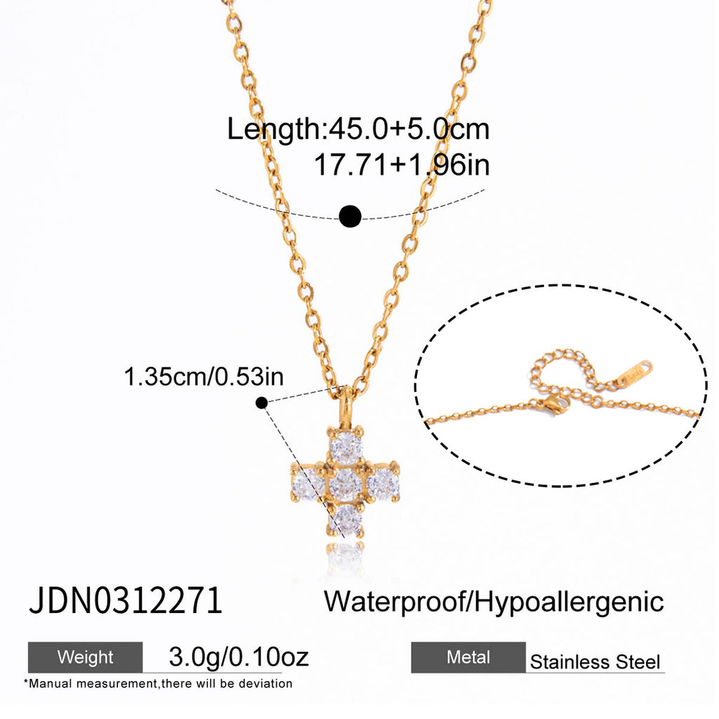 Damen Halskette mit elegantem tropfenförmigem Anhänger und hypoallergener Edelstahlverarbeitung Shop Nory
