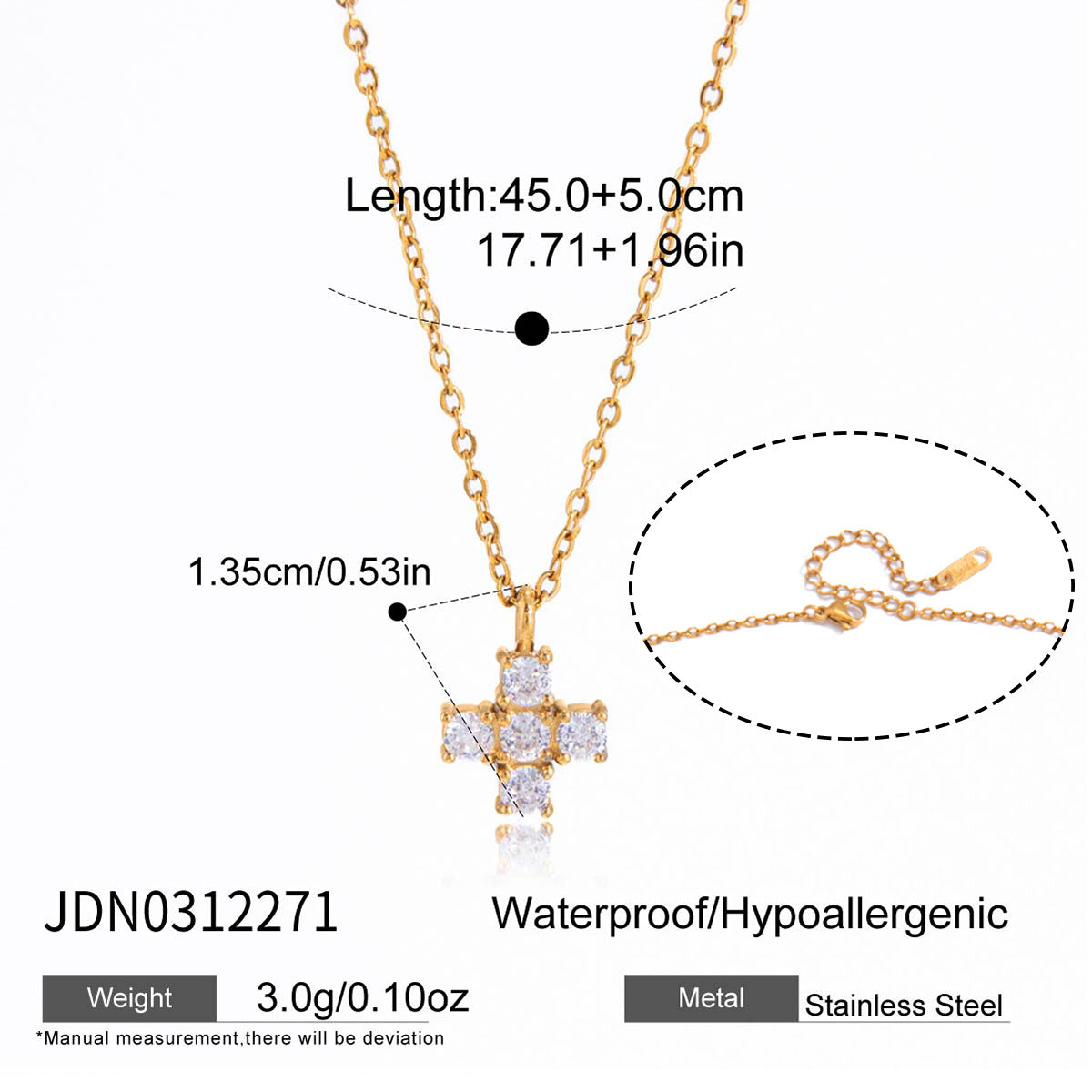 Damen Halskette mit elegantem tropfenförmigem Anhänger und hypoallergener Edelstahlverarbeitung Shop Nory