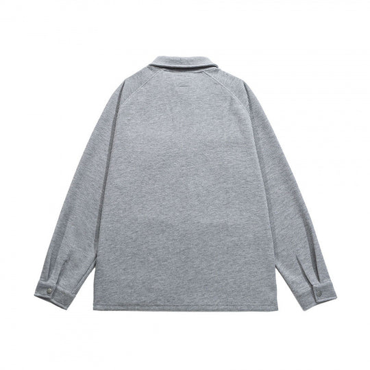 Herren Waffelstrick-Halbzip-Pullover mit Polokragen Shop Nory