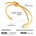 Damen Offenes Armband aus hypoallergenem Edelstahl mit elegantem Knoten-Design Shop Nory