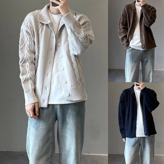 Herren Grobstrickjacke mit Kabelmuster Shop Nory