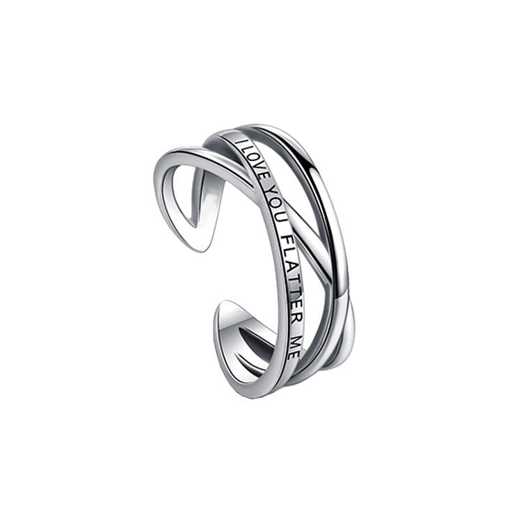Damen Offener Ring mit gravierter Botschaft Shop Nory