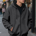Herren Zip-Hoodie mit praktischen Taschen und atmungsaktiver Fleece-Innenausstattung