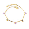 Damen zartes Armband mit herzförmigen Akzenten und funkelnden Kristallen Shop Nory