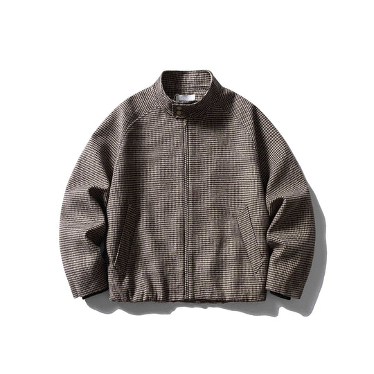 Unisex Kurz geschnittene strukturierte Blousonjacke mit Stehkragen und Reißverschluss Shop Nory