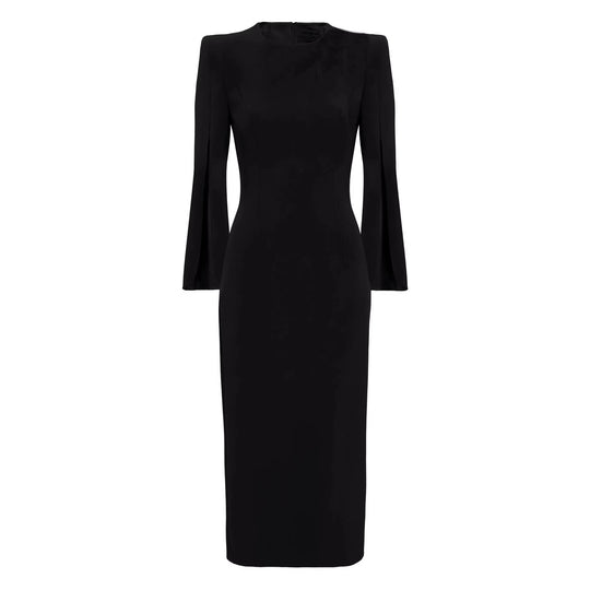 Damen Schlankes Abendkleid mit Cape-Ärmeln und tailliertem Schnitt Shop Nory