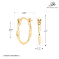 Damen Creolen mit elegantem, geschwungenem Design aus hochwertigem 925 Sterling Silber Shop Nory