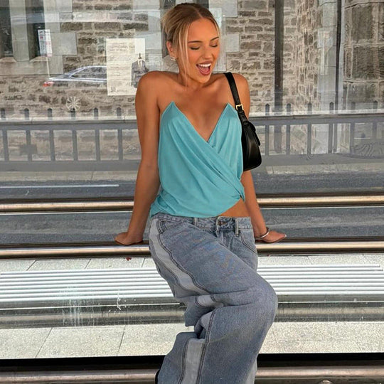 Damen Wickeltop