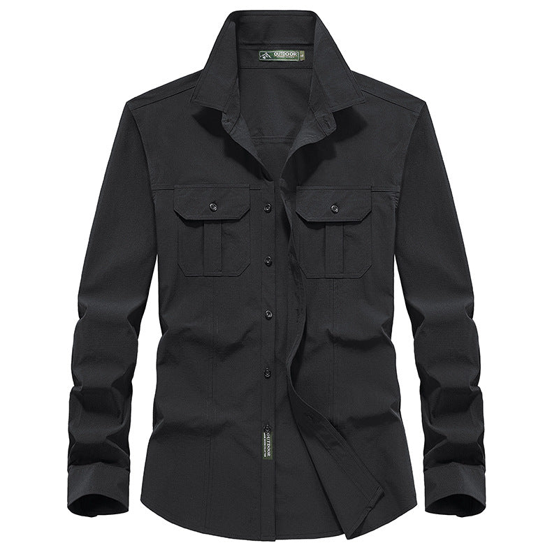 Herren Outdoor-Hemd mit Brustklappen, Ripstop-Gewebe und Regular-Fit Shop Nory