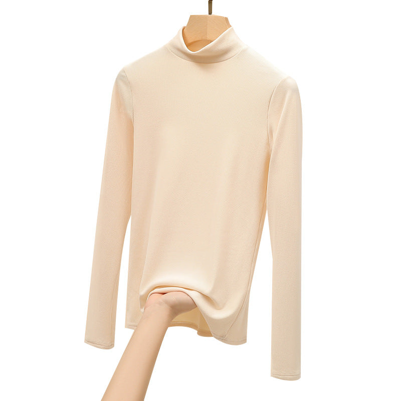 Damen Elegantes und figurbetontes Langarm-Rollkragenoberteil Shop Nory