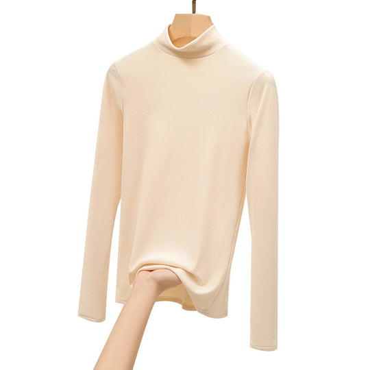Damen Elegantes und figurbetontes Langarm-Rollkragenoberteil Shop Nory