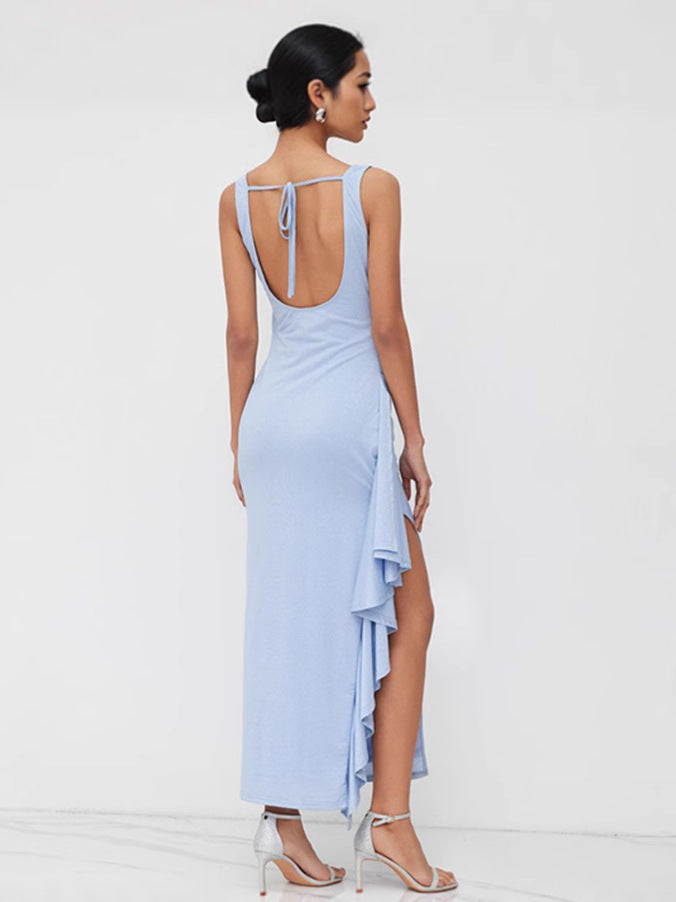 Damen figurbetontes Maxikleid mit elegantem Schnitt und aufregenden Details Shopnory