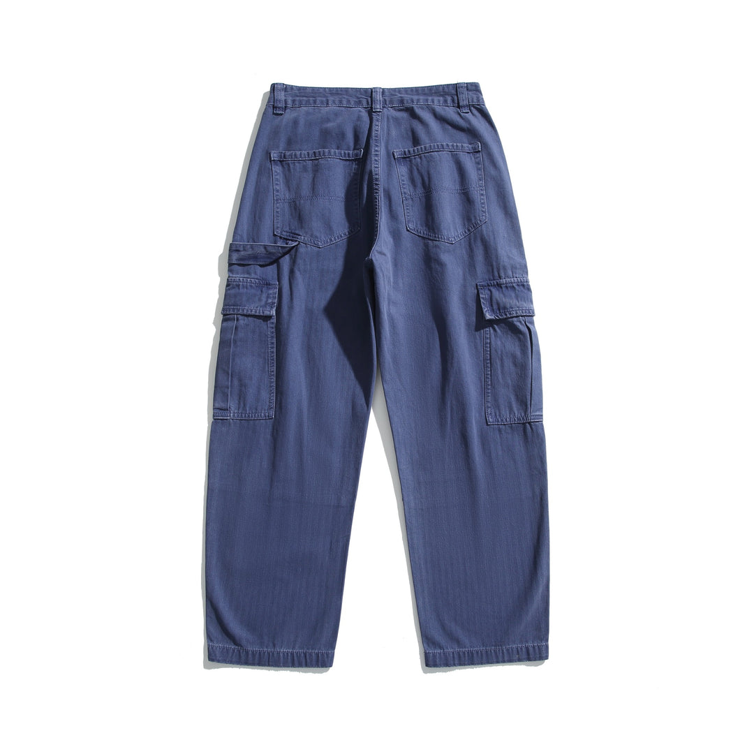 Herren weiche Canvas‑Cargohose mit mehreren Klappentaschen und elastischem Knöchelabschluss Shop Nory