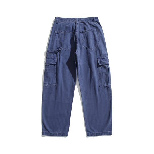 Herren weiche Canvas‑Cargohose mit mehreren Klappentaschen und elastischem Knöchelabschluss Shop Nory