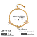 Damen Armband mit eleganten Schmetterlingen und funkelnden Kristallen Shop Nory