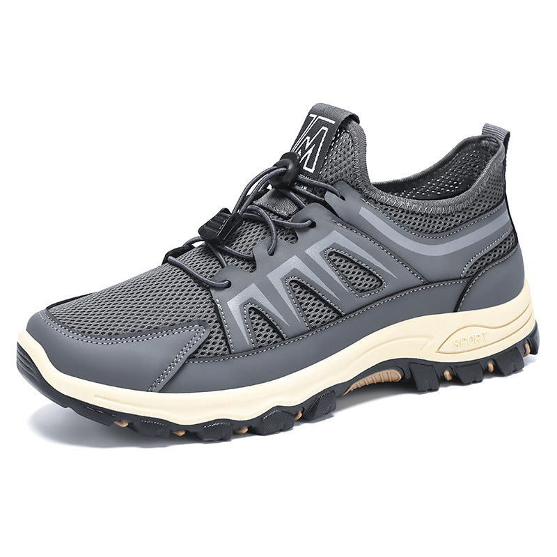 Herren nan atmungsaktiver Trekking-Sneaker mit Schnellzug-Schnürung, sockenähnlichem Meshschaft und griffiger Profilsohle Shop Nory