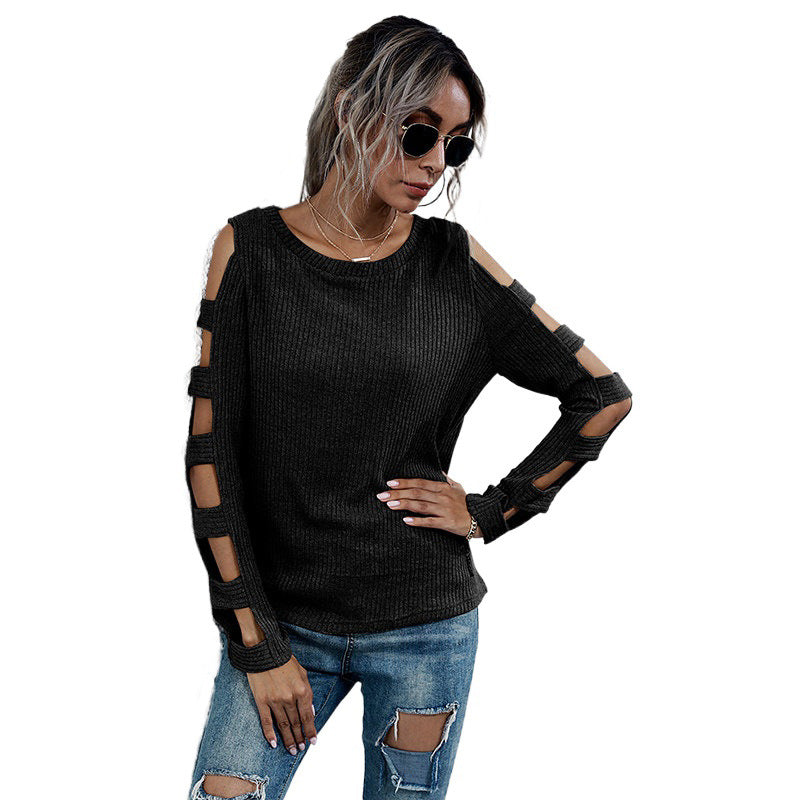 Damen Bequemer Pullover mit Cut-Out-Details Shop Nory