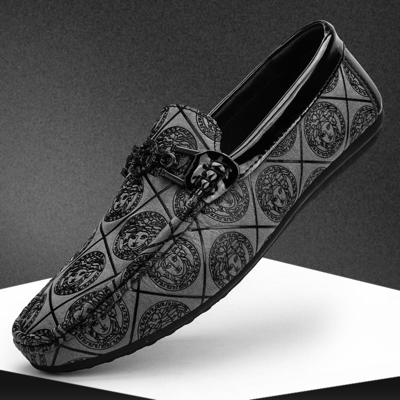 Herren Exklusive Mokassins mit Floral-Muster