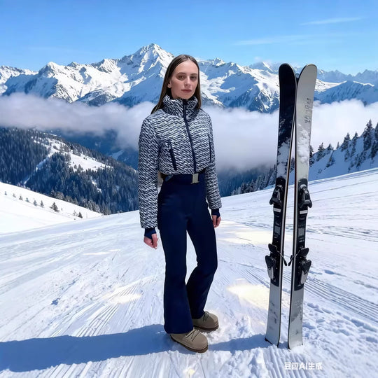 Damen Zweiteiliges Ensemble aus strukturierter Kurzjacke und hochgeschnittener Schlaghose Shop Nory