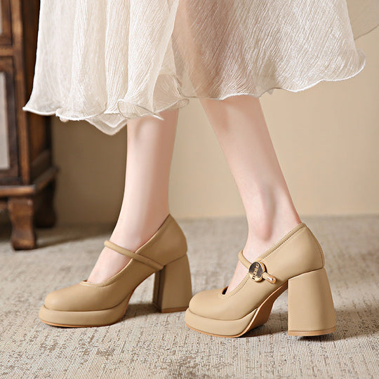 Damen Mary Jane Schuhe mit komfortablem Blockabsatz