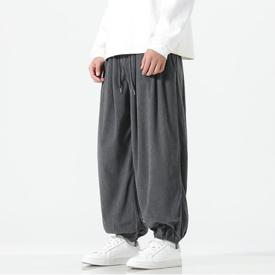 Herren Weite Cordhose im Ballon-Schnitt mit Tunnelzug und elastischem Bündchen Shop Nory
