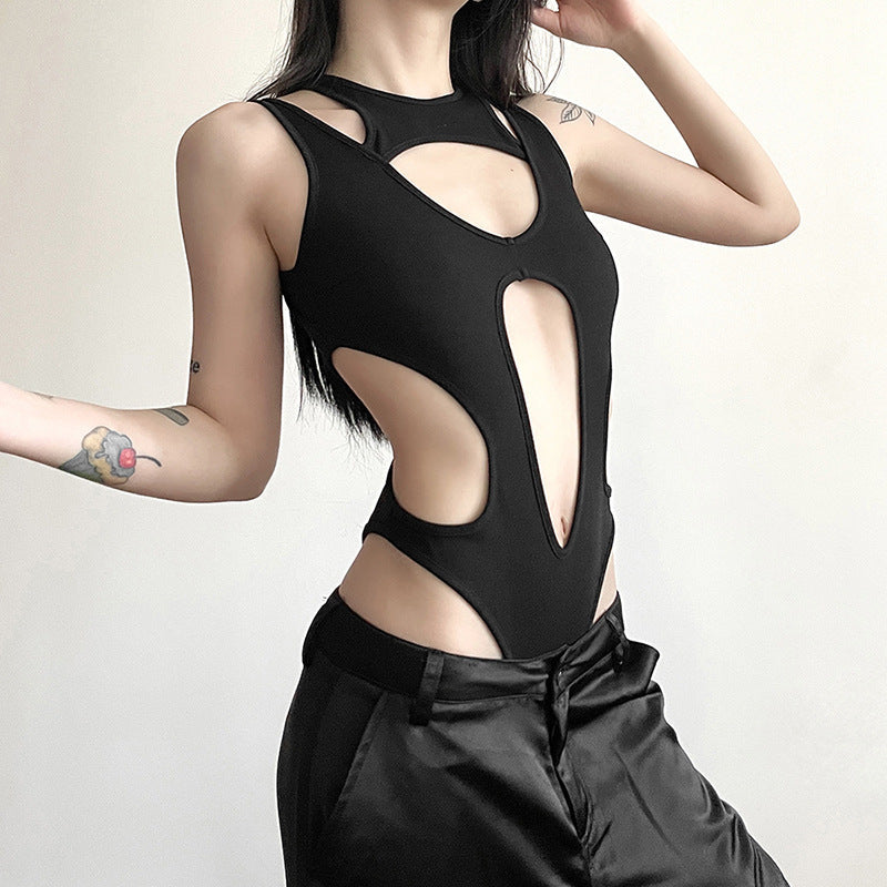 Damen sportlicher Cut-Out Badeanzug