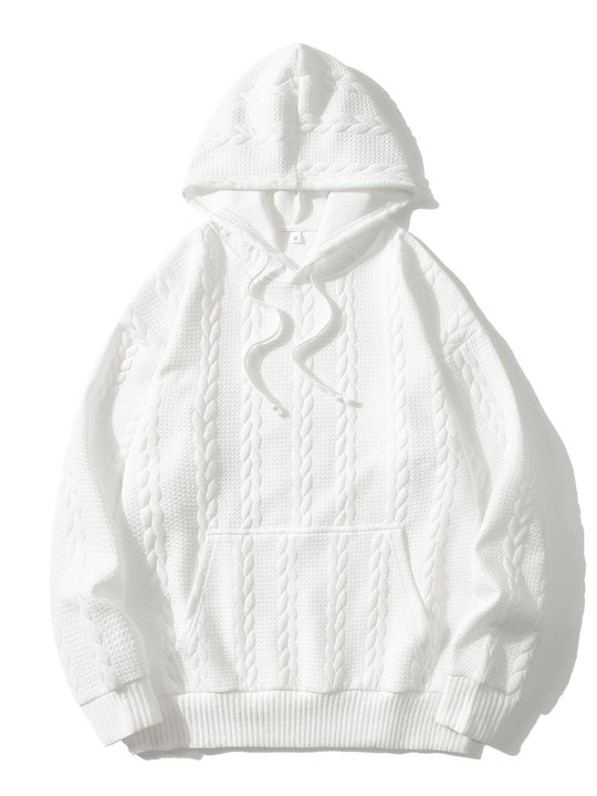 Herren Kapuzenpullover mit strukturiertem Muster Shopnory