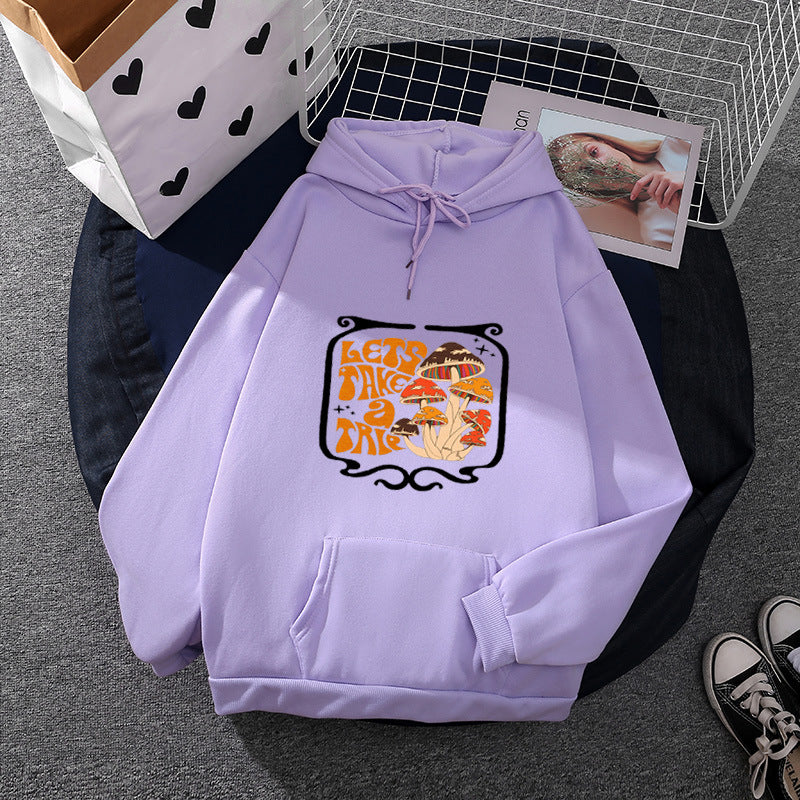 Damen nan leichter Oversize Kapuzenpullover mit Herz‑EKG‑Motiv, langen Kordeln und elastischem Bund Shop Nory
