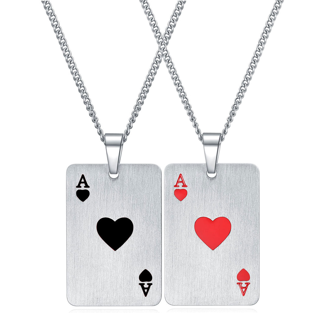 Damen Halskette mit einzigartigem Spielkarten-Anhänger Shop Nory