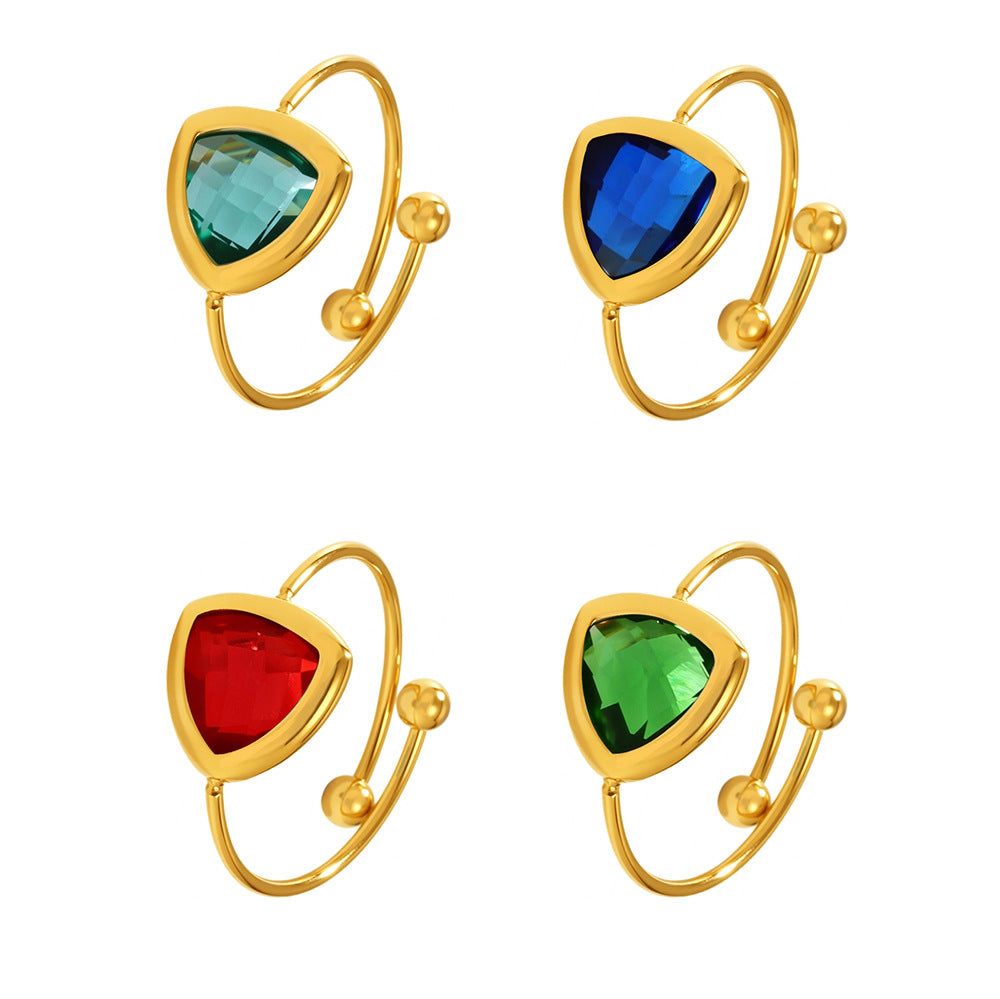 Damenring mit antikem, facettiertem Glas und elegantem Design Shop Nory
