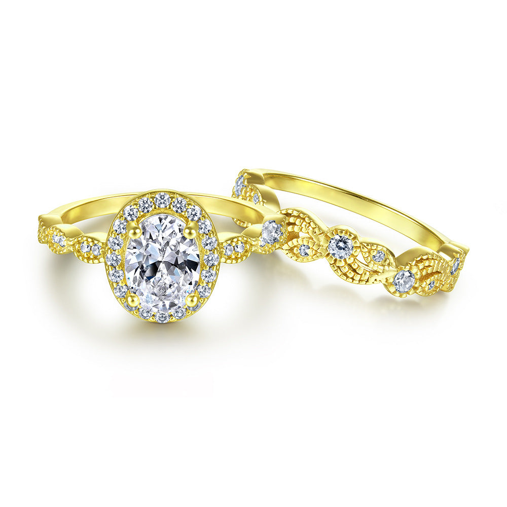 Damen Ring mit floralen Details und glitzernden Zirkonia Shop Nory