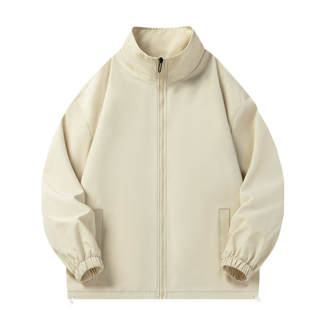 Unisex Leichte Windjacke mit hochabschließendem Stehkragen, Elastikbündchen & verstellbarem Kordelzugsaum Shop Nory