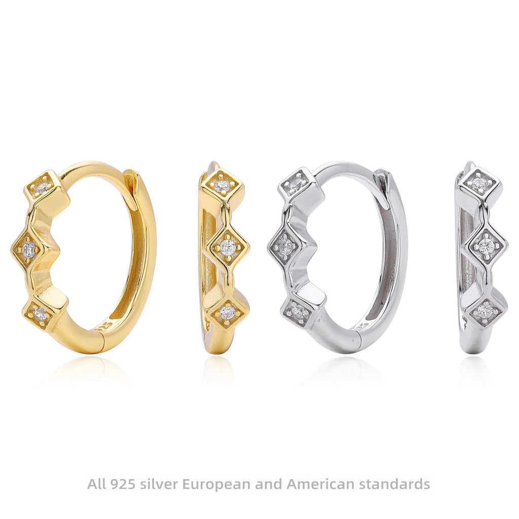 Damen Creolen aus hochwertigem 925 Sterlingsilber mit funkelnden Zirkon-Akzenten Shop Nory