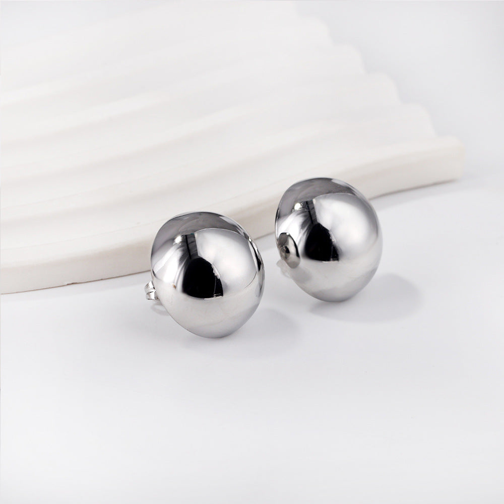 Damen Edelstahl Ohrstecker mit innovativem, geschwungenem Design Shop Nory
