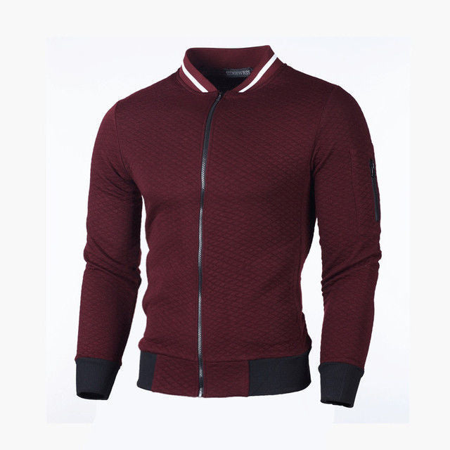 Herren Sweatjacke mit hochwertiger Struktur und sicherer Reißverschlusstasche