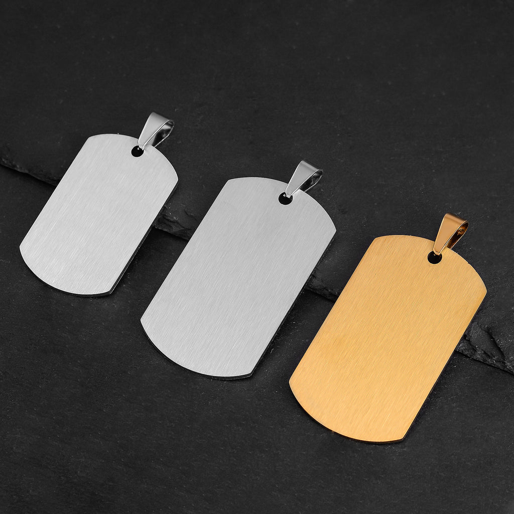 Damen gravierbarer Edelstahl-Anhänger im minimalistischen Design Shop Nory