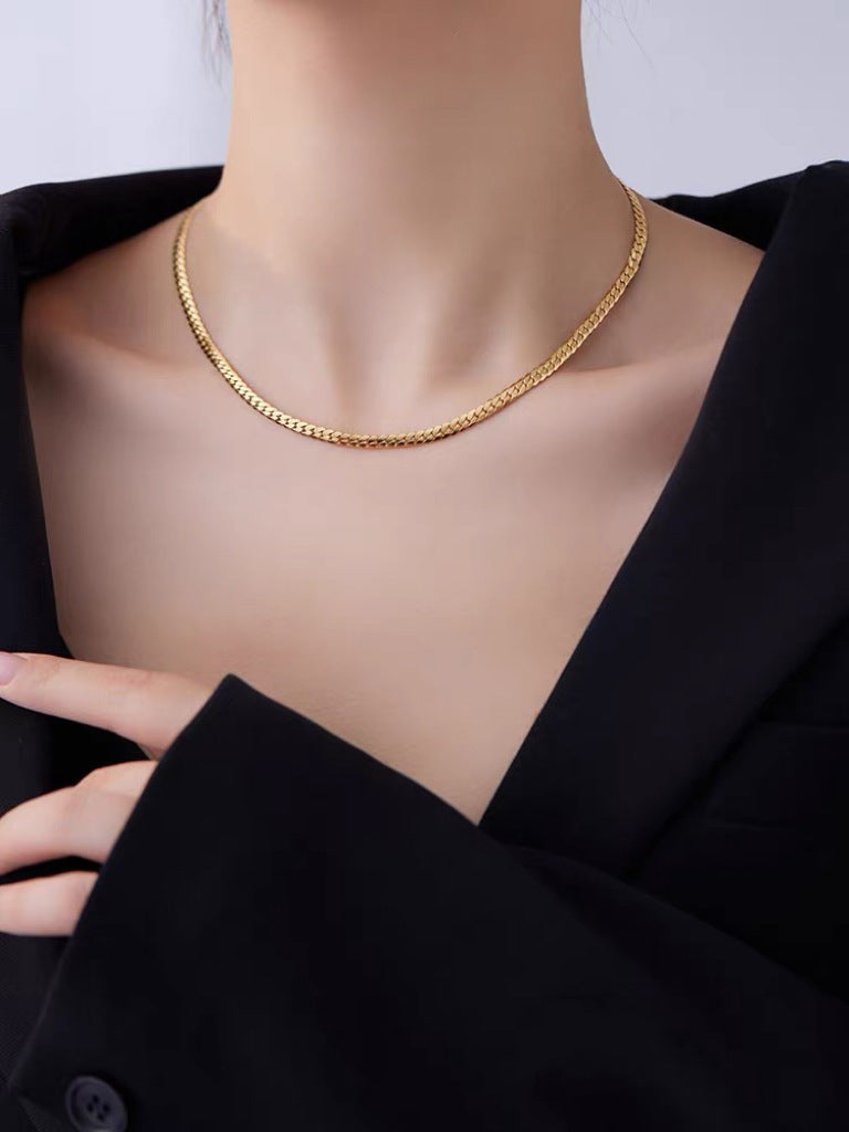 Damen Klassische Geflochtene Kettenhalskette Shop Nory