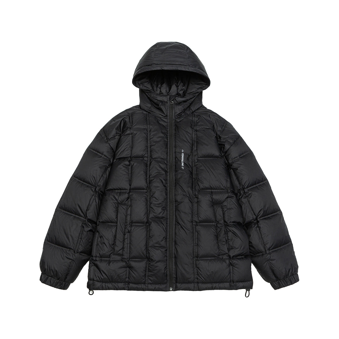 Unisex Oversize Steppjacke mit Kapuze, Daunenoptik und Tunnelzug Shop Nory