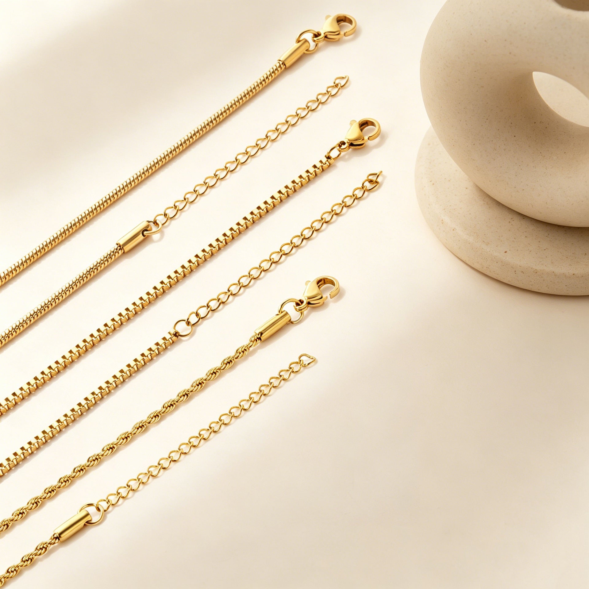 Damen Edelstahl Kette mit verstellbarem Verschluss Shop Nory