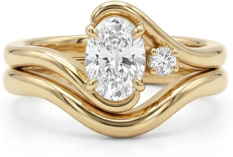 Damen Verlobungsring mit elegant geschwungenem Design und funkelnden Zirkonia Shop Nory