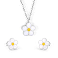 Damen Schmuckset mit blütenförmigem Anhänger und passenden Ohrsteckern Shop Nory