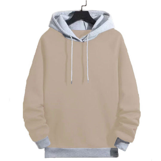 Herren legerer Kapuzenpullover mit kontrastierenden Ärmeln