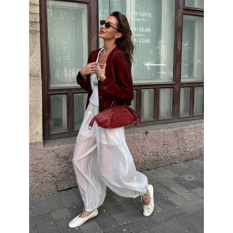 Damen elegante Wildlederjacke im cropped Design Shopnory