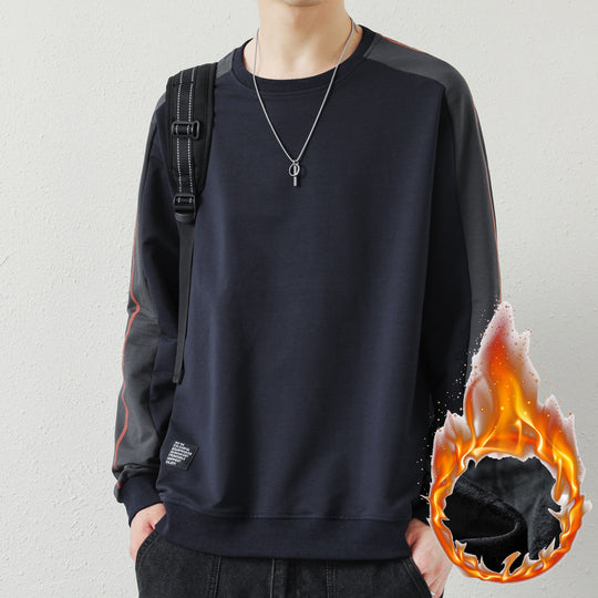 Herren Oversize-Sweatshirt mit kontrastierenden Ärmeln, Flachnaht-Details und Rippbündchen Shop Nory