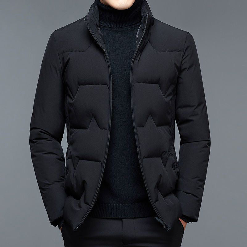 Herren Wattierte Stehkragenjacke mit wasserabweisender Oberfläche und Reißverschlusstaschen Shop Nory
